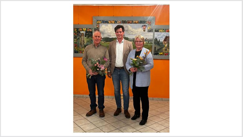 Andreas Hirtzel verabschiedet Petra Hohn und Manfred Schüller